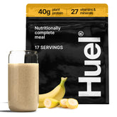 Huel Black Edition emballage banane, repère clair et pratique pour l'achat.