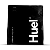 Poudre Huel Black Edition vanille, texture lisse pour un petit-déjeuner rapide et nourrissant.