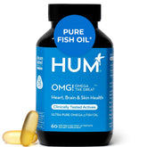 HUM OMG! Omega Grande, bouteille de capsules soutient potentiellement la peau uniforme.