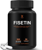 HUMANX Fisetin 500mg : bouteille de capsules prête au quotidien pour le soutien potentiel.