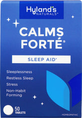 Hyland's Calms Forte, boîte 50 comprimés faciles à prendre pour le sommeil.