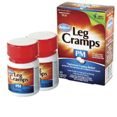 Hyland's Tablettes PM Jambes Crampes — bouteille montrant un soulagement rapide sans eau