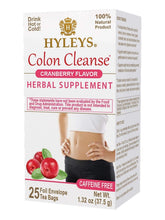 Infusion Hyleys Nettoyage du côlon avec sachets canneberge pour digestion douce