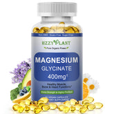 HZZYPLANT Magnésium glycinate – capsules molles pour soutien musculaire et sommeil.