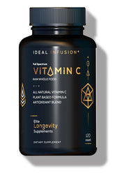 Ideal Infusion Vitamine C: bouteille ouverte, source naturelle pour énergie quotidienne.