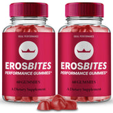 Gummies Eros Bites d'IDEAL PERFORMANCE dans une bouteille ouverte, usage quotidien