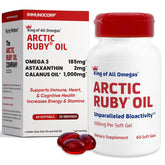 Immunocorp Arctic Ruby Oil - bouteille-capsules-molles facile à prendre.