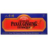 Imperial Elixir Ginseng Rouge Panax – fioles, soutien potentiel de l'énergie quotidienne.