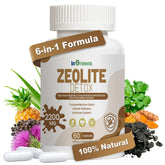 inGreens Zeolite Detox capsules — bouteille prête à l'emploi pour le soutien digestif potentiel.