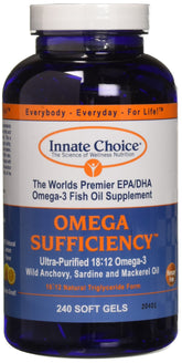 Innate Choice Omega Suffisance Citron, bouteille: arôme citron frais et prise quotidienne agréable