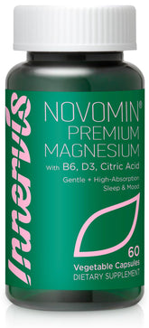 INNERVISNUTRITION Magnésium Glycinate premium — Bouteille 60 capsules, soutien relaxation.