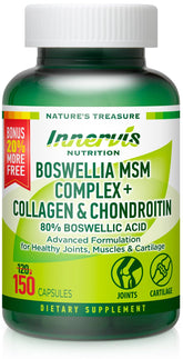 INNERVISNUTRITION Boswellia MSM Complex – Bouteille, gélules faciles à prendre pour le soutien articulaire
