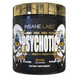 Insane Labz Psychotic Gold — bouteille pré-entraînement pour énergie soutenue.