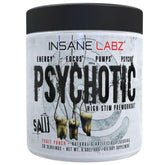 Insane Labz Psychotic SAW : bouteille et versement, énergie soutenue pour séance intensive.