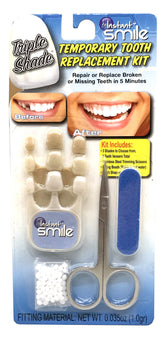 Instant Smile Triple Shade: kit de dents temporaires réalistes pour remplacement rapide.
