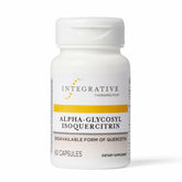 Alpha-Glycosyl Isoquercitrin d'Intégrative Therapeutics – bouteille prête à l'emploi, soutien potentiel à la santé cellulaire.
