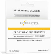 Pro-Flora Concentrate d Integrative Therapeutics — flacon et capsules, soutien potentiel à la santé intestinale au quotidien.