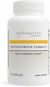 Integrative Therapeutics Testosterone Formula: bouteille visible pour soutenir le bien-être masculin et un mode de vie actif.