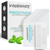 Intelliwhite ProStrips emballage pratique pour un blanchiment à domicile en toute sécurité.