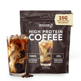 INVIGOR8 poudre café protéine colombienne pour une dégustation lisse et savoureuse.