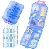 INVODA boîte-pilules de voyage avec 10 compartiments, pratique pour organiser vos pilules