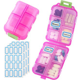 INVODA boîte pilules voyage avec 10 compartiments pour un rangement pratique.