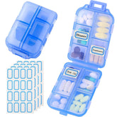 Etui INVODA compact et transparent pour emporter vos pilules en voyage.