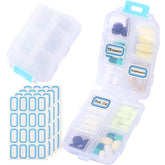 INVODA organisateur de pilules de voyage avec 10 compartiments, pratique pour rester organisé.