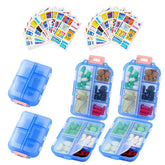 INVODA organiseur pilules hebdomadaire, format compact pour voyage et quotidien.