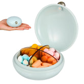 iplusmile boîte pilules voyage 4 compartiments bleu, rangement compact pour déplacements.