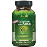Irwin Naturals Living Green, bouteille gel liquide: support nutritionnel pratique et facile à prendre.