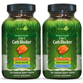 Irwin Naturals 3-en-1, bouteille visible, aide potentielle à maîtriser les glucides après repas.