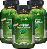 Irwin Naturals Vert Vivant Gélules Liquides - bouteille pratique pour l'apport nutritionnel quotidien.