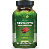 Irwin Naturals Pro-Active Nitric Oxide PWR, bouteille, soutien potentiel au flux sanguin pendant l’effort.