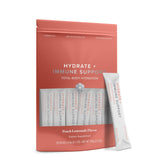 Isagenix Hydrate Immunité package pêche citronnade, présentation claire et hydratation naturelle.