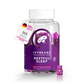 Gommes IvyBears Mélatonine 5 mg en bouteille, aide potentielle à l'endormissement.
