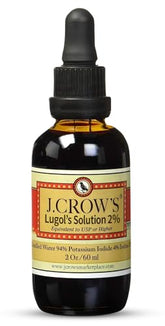 J. CROW'S Lugol's en bouteille, solution iodée fiable prête à l'emploi.