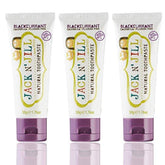 Dentifrice Jack N' Jill cassis, pack de 3, pratique pour la routine quotidienne.
