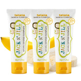 Jack N' Jill dentifrice tout-petit banane, tube Pack3, facilitant le brossage quotidien.