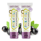 Dentifrice JACK N' JILL pour tout-petits, tube cassis, sans fluor, pratique pour le quotidien.