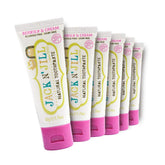 Pack Jack N' Jill pour dents d'enfants, six tubes pratiques pour la routine familiale.