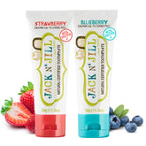 Jack N' Jill dentifrice tout-petits emballage coloré et pratique.