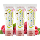 Jack N' Jill dentifrice naturel framboise, tube prêt à l'emploi pour le brossage des tout-petits.