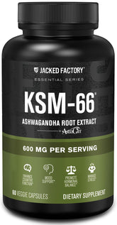 Jacked Factory Ashwagandha — capsules 600 mg pour détente et concentration.