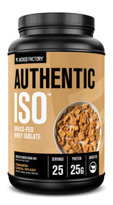 Jacked Factory Authentic ISO en bouteille, goût Cannelle Céréales Splash, récupération après entraînement.