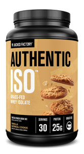 Jacked Factory Authentic ISO, bouteille montrée, récupération rapide après l’effort.