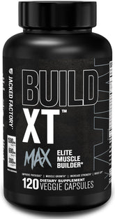 Jacked Factory Build-XT Max, bouteille prête pour séance, potentiel soutien à l'endurance.