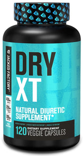 Gélules Jacked Factory Dry-XT en bouteille, réduction possible de la rétention d'eau.