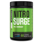 Nitrosurge en boîte bleu-framboise prête pour énergie pendant l'entraînement.