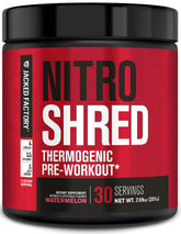 Jacked Factory Nitrosurge Shred, boîte 30 portions, énergie durable pour vos séances.